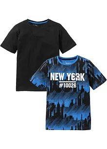 Lot de 2 T-shirts 100% coton, bonprix