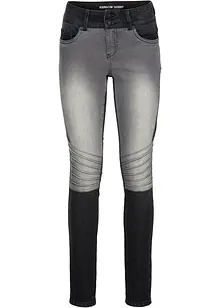 Zweifarbige Skinny Jeans mit Teilungsnähten, bonprix