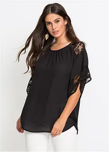 Blouse avec détails en dentelle, bonprix