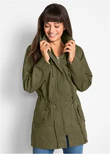 Parka courte en coton avec col montant, cintrée, bonprix