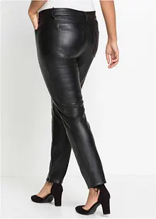 Knöchelbedeckende Lederimitat-Hose, bonprix