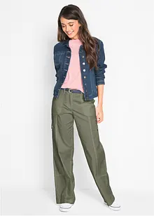 Cargo Jeans aus Baumwolle, Mid Waist, bonprix