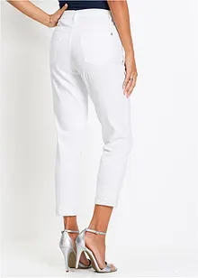 Jean 7/8 stretch avec dentelle, bonprix