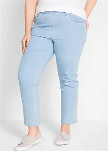 Lot de 2 pantalons 7/8 droits, taille mi-haute élastiquée, bonprix