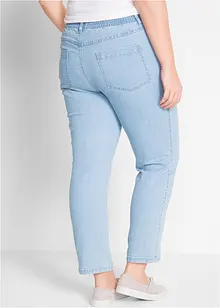 Lot de 2 pantalons 7/8 droits, taille mi-haute élastiquée, bonprix