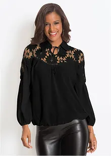 Blouse avec col, bonprix