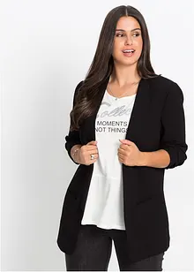 Blazer long avec manches drapées, bonprix