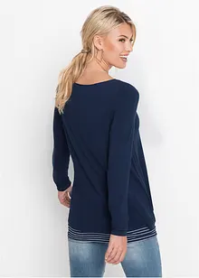 Longshirt mit Langarm doppellagig, bonprix