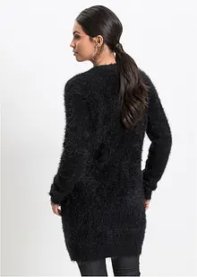 Longstrickjacke in Flauschoptik, bonprix