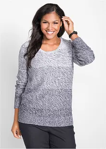 Rundhals-Pullover mit Farbverlauf, Langarm, bonprix