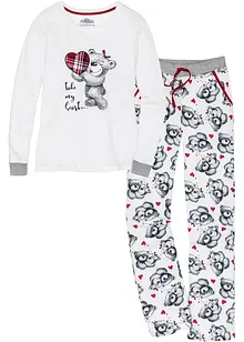 Pyjama mit Flanellapplikation, bpc bonprix collection