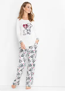 Pyjama mit Flanellapplikation, bonprix