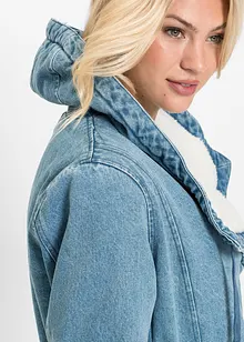 Manteau en jean avec maille peluche, bonprix