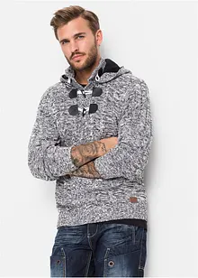 Grobstrick-Pullover mit Kapuze, bonprix