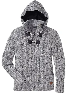 Pull coton à capuche en grosse maille, bonprix