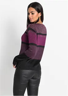 Lurex-Pullover mit Streifen, bonprix