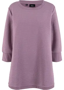 Langes Sweatshirt Tunika mit Struktur in A-Line, 3/4 Arm, bonprix