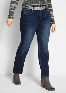 Jean droit mid waist, stretch, bonprix