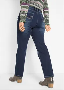 Jean droit mid waist, stretch, bonprix