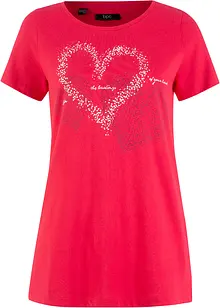T-shirt coton à imprimé cœur, bonprix