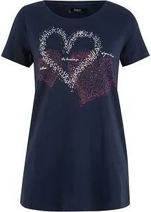 T-shirt coton à imprimé cœur, bonprix
