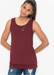 Lot de 2 tops à dentelle, bonprix