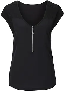 T-shirt à empiècement dentelle, bonprix