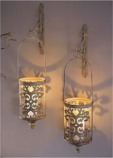 Wandkerzenhalter mit Patina-Effekt (4-tlg.Set), bpc living bonprix collection