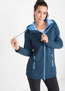 Strick-Fleecejacke mit Kapuze, bonprix