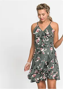 Trägerkleid mit Volants, bonprix