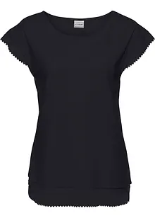 T-shirt boxy à dentelle, bonprix