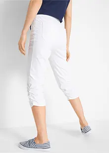 Baumwoll-Capri-Hose mit Bequembund und Raffung, bonprix