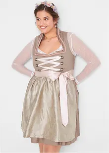 Dirndl mit Stehkragen, knieumspielend (2-tlg. Set), bonprix