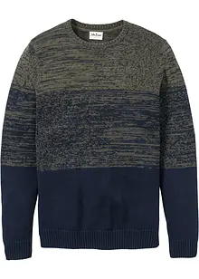 Pull en coton mélangé, coupe ventre confort, bonprix