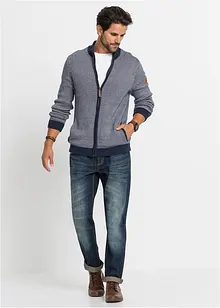 Strickjacke mit Stehkragen aus reiner Baumwolle, bonprix
