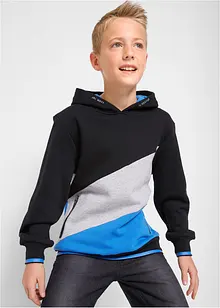 Jungen Kapuzensweatshirt im Colourblock aus Bio-Baumwolle, bonprix