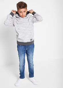 Jungen Kapuzensweatshirt, meliert, bonprix