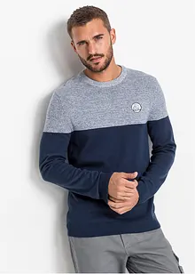 Pull coton style block en fine maille, bonprix