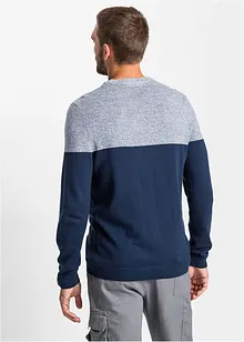 Pull coton style block en fine maille, bonprix