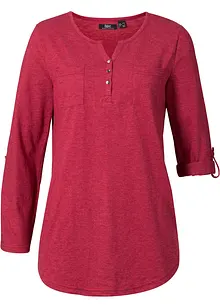 Baumwoll-Henleyshirt mit Knopfleiste, bonprix