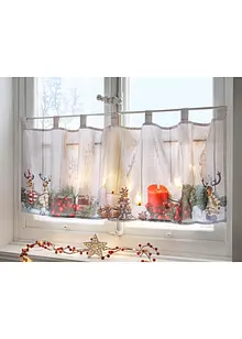 LED Scheibengardine mit weihnachtlichem Druck, bpc living bonprix collection