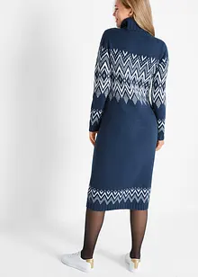 Robe midi en maille motif norvégien, bonprix