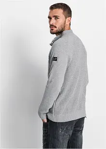 Stehkragen-Pullover mit recycelter Baumwolle, bonprix