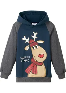 Jungen Kapuzensweatshirt mit Weihnachtsmotiv, bonprix