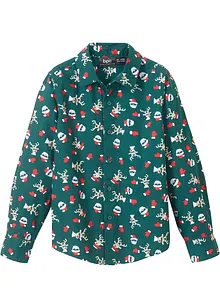 Jungen Langarmhemd mit Weihnachtsmotiv, Slim Fit, bpc bonprix collection