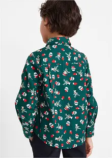 Jungen Langarmhemd mit Weihnachtsmotiv, Slim Fit, bpc bonprix collection