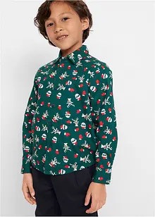 Jungen Langarmhemd mit Weihnachtsmotiv, Slim Fit, bpc bonprix collection