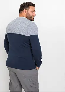 Pull coton style block en fine maille, bonprix