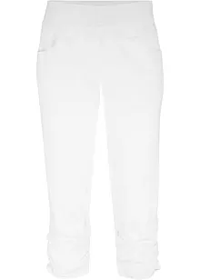 Baumwoll-Capri-Hose mit Bequembund und Raffung, bonprix