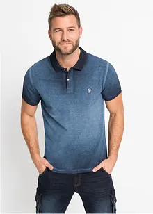 Polo en maille piquée, aspect délavé, bonprix